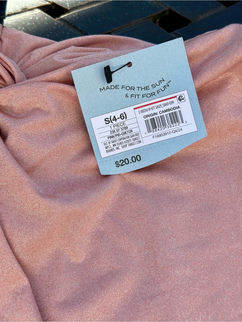 NWT Shade & Shore Blush Shimmer Pink Twist Front Swim Cover Up Skirt - Picture 2 of 6